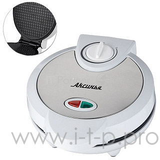 Вафельница АКСИНЬЯ КС-5001 белая, КЛАССИКА: 900Вт , антипригар. покрытие (Россия)(6)