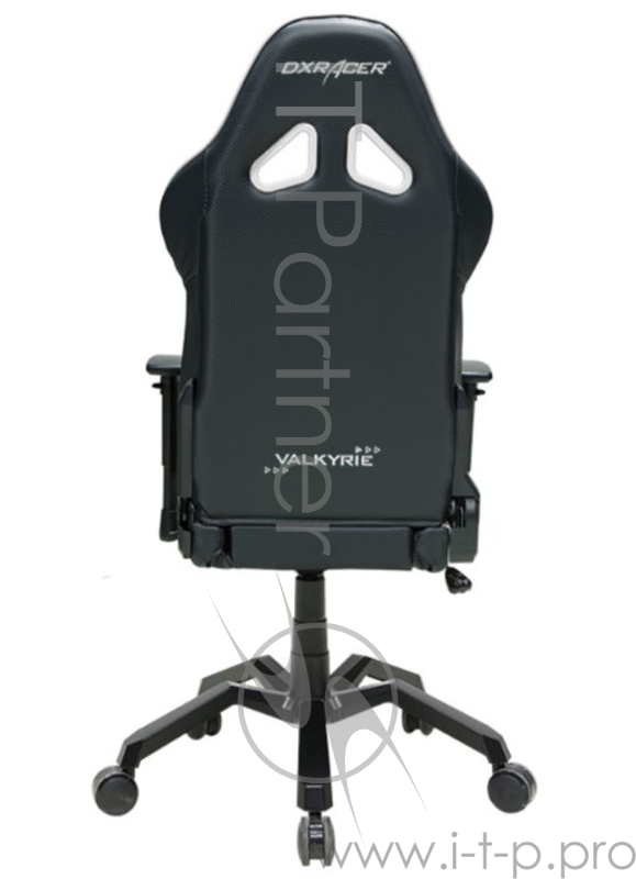 Игровое кресло DXRacer Valkyrie чёрно-белое (OH/VB03/NW, кожа-PU, регулируемый угол наклона, механизм качания)