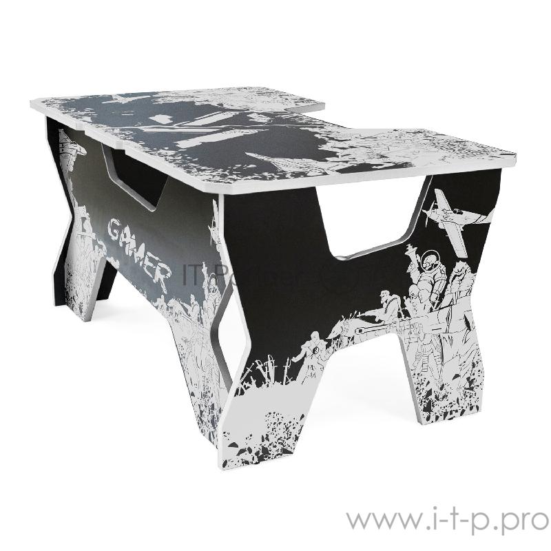 Generic Comfort Gamer2/VS/NW Игровой стол чёрно-белый (ЛДСП Е1,150 x 90 x 75)