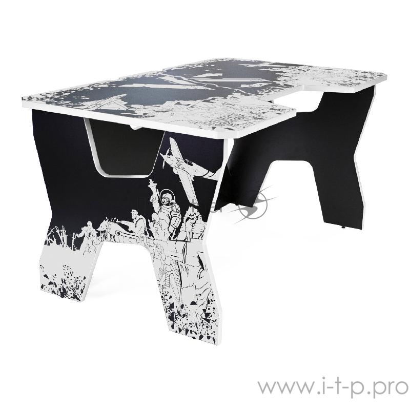 Generic Comfort Gamer2/VS/NW Игровой стол чёрно-белый (ЛДСП Е1,150 x 90 x 75)