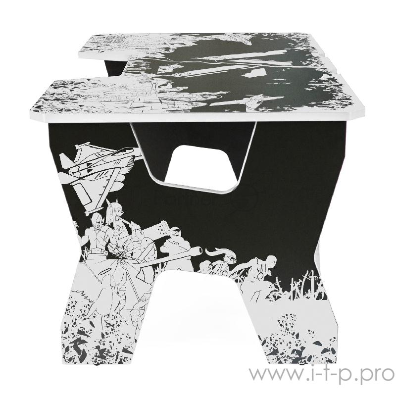 Generic Comfort Gamer2/VS/NW Игровой стол чёрно-белый (ЛДСП Е1,150 x 90 x 75)