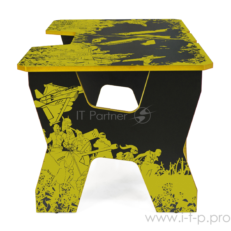 Generic Comfort Gamer2/VS/NY Игровой стол чёрно-жёлтый (ЛДСП Е1,150 x 90 x 75)