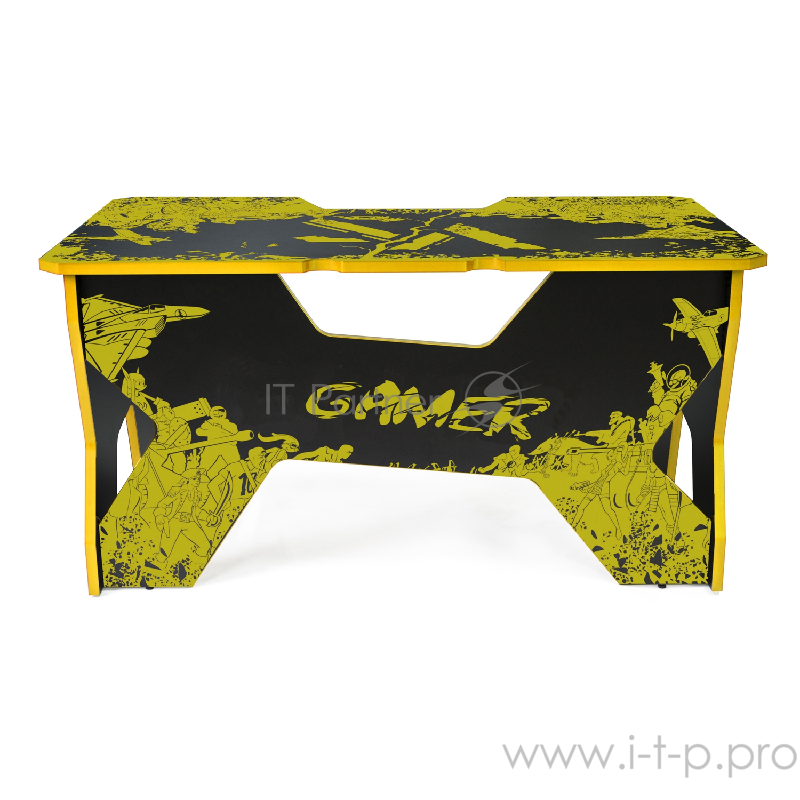 Generic Comfort Gamer2/VS/NY Игровой стол чёрно-жёлтый (ЛДСП Е1,150 x 90 x 75)