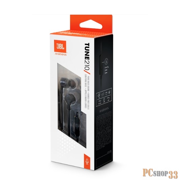 JBL T210 GRY 1.2м черный проводные