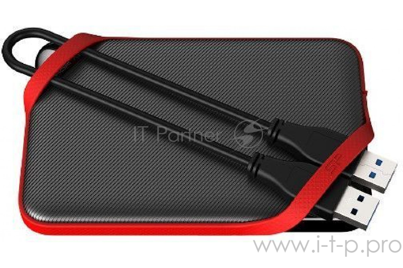 External HDD 2.5 1.0Tb Silicon Power Armor A62 <SP010TBPHD62SS3K> черный (USB3.1, прорезиненный, противоударный MIL-STD-810G, водонепроницаемый IPX4, держатель кабеля)