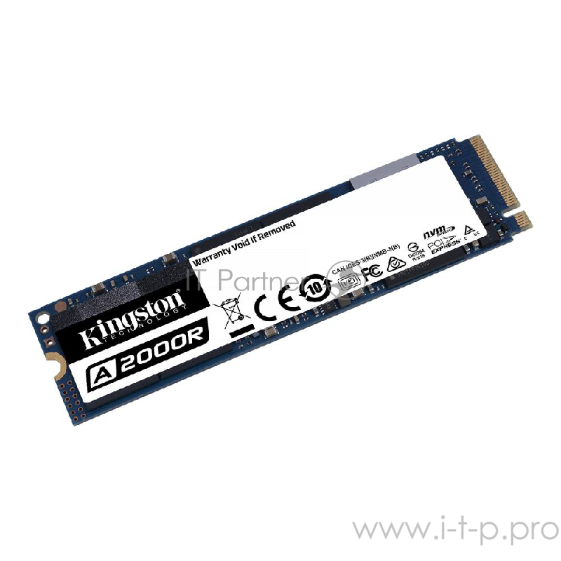 SSD M.2 Kingston 500Gb A2000R Series <SA2000M8R/500G> (PCI-E 3.0 x4, up to 2200/2000Mbs, 200000 IOPS, 3D TLC, NVMe, 350TBW, 22х80mm)