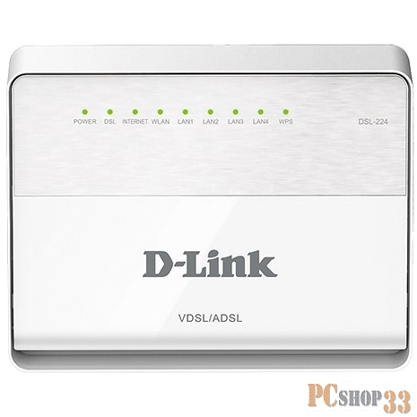 D-Link DSL-224/R1A Беспроводной маршрутизатор VDSL2 с поддержкой ADSL2+