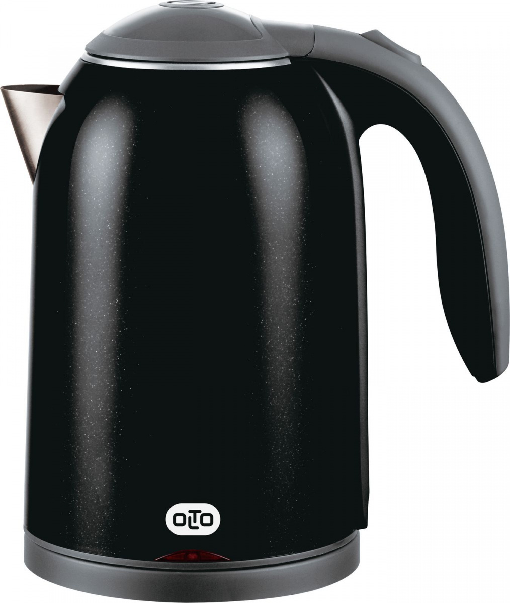 Чайник OLTO КЕ-1721 BLACK, 2000 Вт., 1,7 л., корпус металл/пластик, черный
