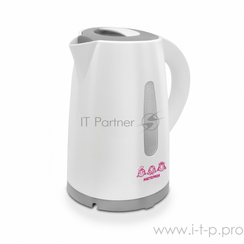 Чайник электрический Мастерица ЕК-1701M белый/серый