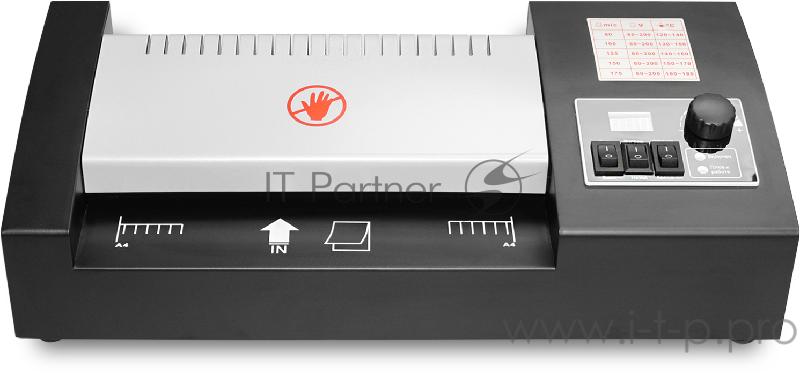 Ламинатор ГЕЛЕОС ЛМ A4-4R Ламинатор ГЕЛЕОС ЛМ A4-4R, А4, 2х250 (пленка 60-250мкм), 660 мм/мин, 4 вала, реверс, металл. корпус, мах толщина 2мм