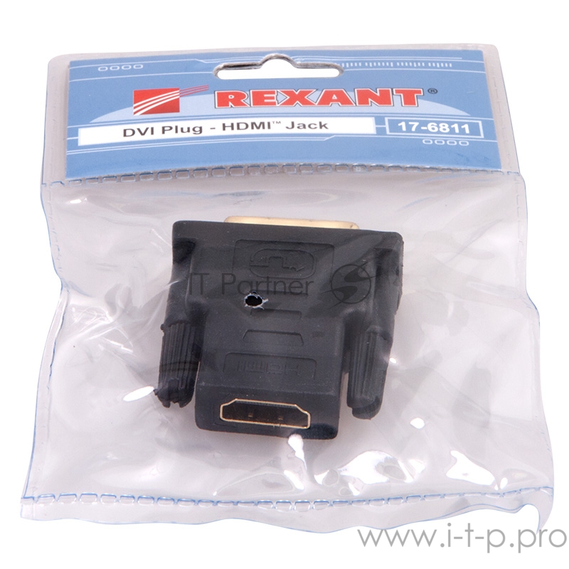 Переходник Rexant (17-6811) ПЕРЕХОДНИК шт.DVI - гн.HDMI GOLD