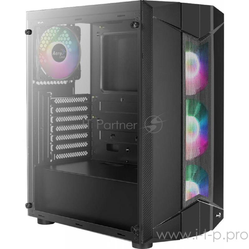 Корпус Aerocool Sentinel (3xUSB, 2xAudio, 4x120 мм FAN, прозрачная стенка-закаленное стекло, ATX, без БП)