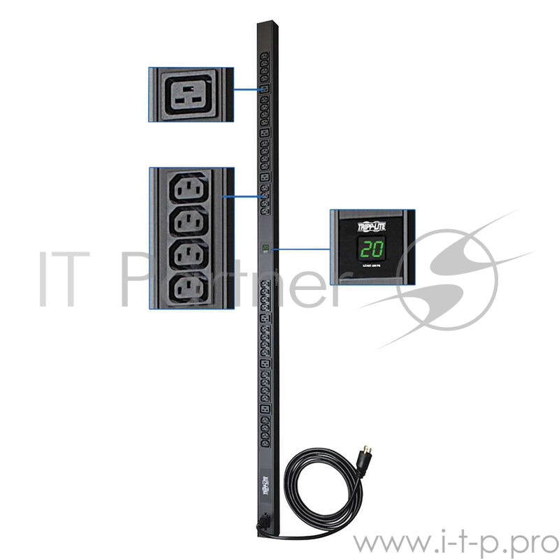 УРЭ Tripplite (PDUMV20HV) 208/230V, 20A, (32)C13 AC out & (6) C19 AC out, L6-20P input plug, 0U
