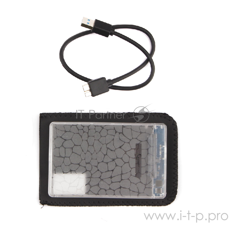 Внешний корпус 2.5 Gembird EE2-U3S-32P, прозрачный, USB 3.0, SATA, пластик