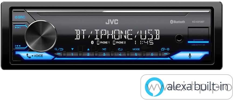 Автомагнитола JVC KD-X372BT 1DIN 4x50Вт