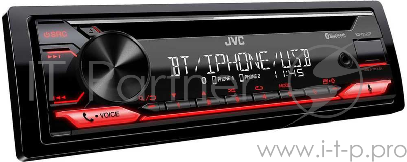 Автомагнитола CD JVC KD-T812BT 1DIN 4x50Вт