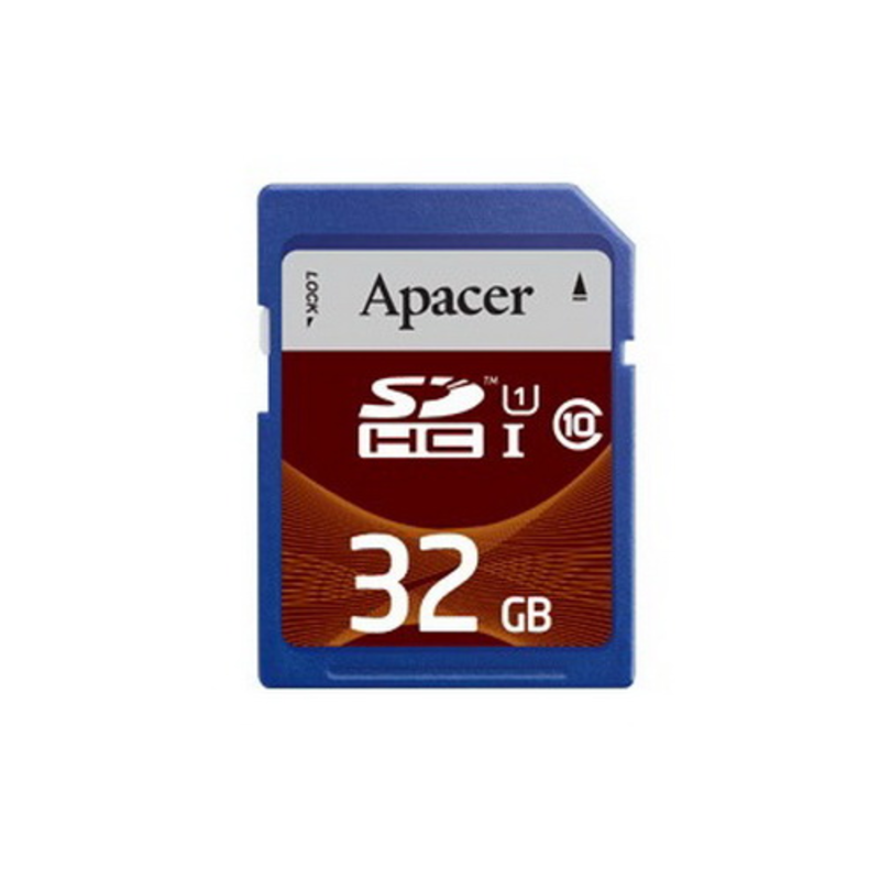 Карта памяти Apacer SDHC 32GB Memory Card AP32GSDHC10U1-R UHS-I U1 Class 10, Adapter, RTL (898807)