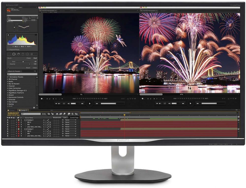 Монитор Philips 31.5 328P6AUBREB (00/01) черный IPS LED 16:9 DVI HDMI M/M матовая HAS Pivot 450cd 2