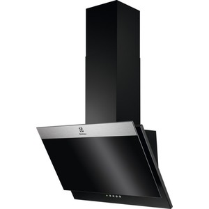 Вытяжка ELECTROLUX Вытяжка ELECTROLUX/ Наклонная вытяжка, 60 см. стекло, 1 мотор, цвет - черный