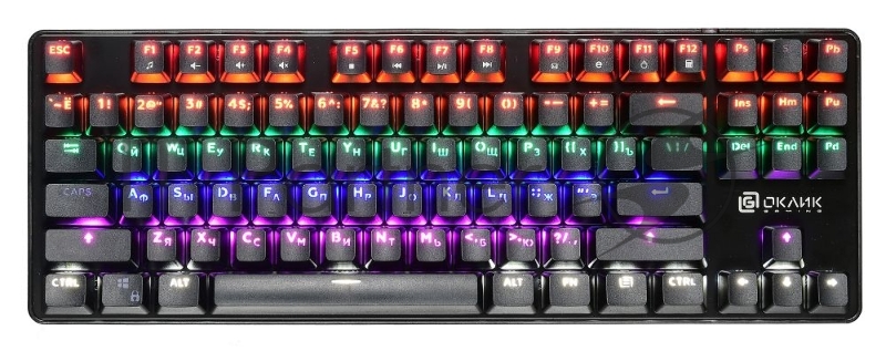 Клавиатура Oklick 960G механическая черный USB Multimedia Gamer