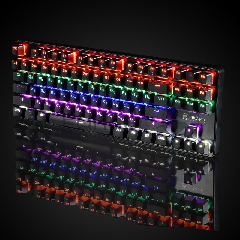 Клавиатура Oklick 960G механическая черный USB Multimedia Gamer