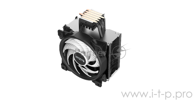 Кулер PCCooler GI-D56A HALO FRGB LGA2066/2011/1366/115x/775/AM4 (12 шт/кор, TDP 160W, 120mm PWM VortexPro Addressable RGB FAN, 5 тепловых трубок 6мм, 1000-2000RPM, 29.1dBa)