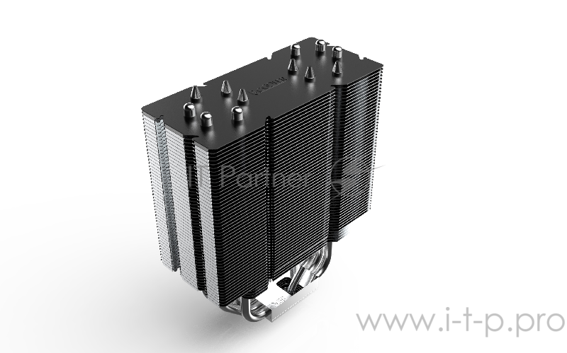 Кулер PCCooler GI-R66U LGA2066/2011/1366/115X/775/AM4 (12 шт/кор, TDP 240W, 120mm PWM SilentPro Blue LED FAN, 6 тепловых трубок 6мм, 1000-1800RPM, 26,5dBa)