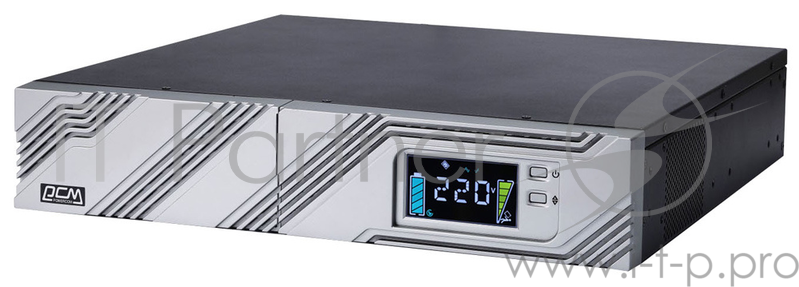 Источник бесперебойного питания Powercom Smart King RT SRT-1500A LCD 1350Вт 1500ВА черный