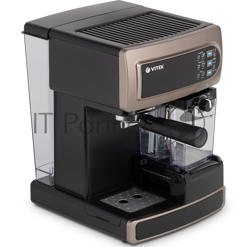 Кофеварка VITEK VT-1517 (BN) 1650 Вт. Резервуар для воды 1,5 л. Резервуара для молока 300 мл.
