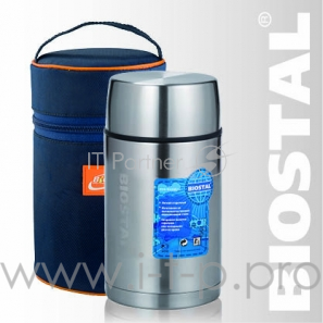 Термос БИОСТАЛЬ Авто NRP-500 0,5л с термочехлом(Биосталь - Авто NRP- 500 с широким горлом, суповой, 0.5л. Сохраняет напитки и продукты горячими или холодными долгое время. Изготовлен из высококачественной нержавеющей стали. Предназначен для первых и