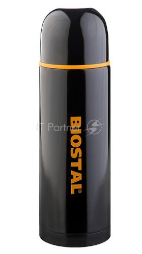 Термос БИОСТАЛЬ Спорт NBP-1000C 1,0 л.(Объем 1,0л. Крышка без кнопки, узкая горловина Корпус - нерж. сталь, окражен. черн. цвет. глянцевый)