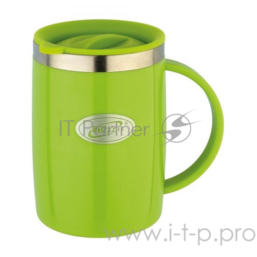 Термокружка Биосталь NE-500 с крышкой, цветной пластик, прямая 0.50 л.