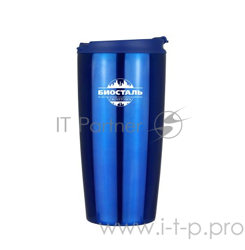 Термос-кружка БИОСТАЛЬ-CROSSTOWN цвет ГЛУБОКАЯ ВОДА, 0,5л
