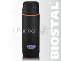 Термос BIOSTAL-СПОРТ с узкой горл. и прям. кр.,ЧЕРНЫЙ, 1,2л.