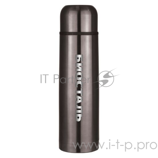 Термос с узкой горловиной, цвет ВОРОНЕНАЯ СТАЛЬ, 1.0 л.