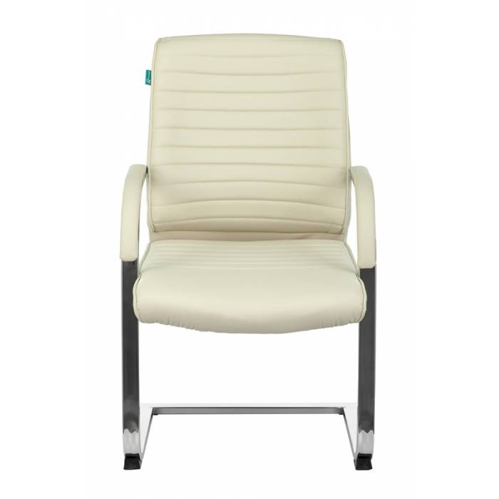 Кресло Бюрократ T-8010N-LOW-V/IVORY на полозьях слоновая кость OR-10 искусственная кожа