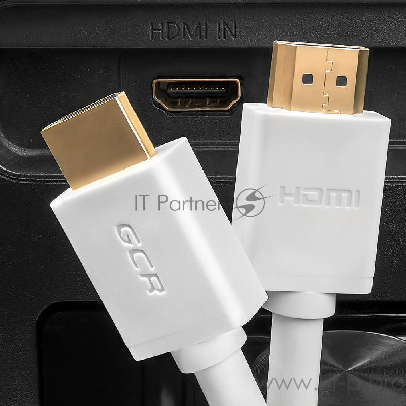 Greenconnect Кабель 2.0m HDMI версия 2.0, HDR 4:2:2, Ultra HD, 4K 60 fps 60Hz/5K*30Hz, 3D, AUDIO, 18.0 Гбит/с, 28/28 AWG, OD7.3mm, тройной экран, белый, GCR-50543 Greenconnect Кабель 2.0m HDMI версия 2.0, HDR 4:2:2, Ultra HD, 4K 60 fps 60Hz/5K*30Hz,
