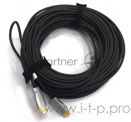 Greenconnect кабель 50 метров HDMI 2.0 оптический, высокоростной, HDR 4:4:4, Ultra HD, 4K 60 fps, 3D, AUDIO, 18.0 Гбит/с, OD3,4mm, позолоченные контакты, экран, GCR-51046 Greenconnect кабель 50 метров HDMI 2.0 оптический, высокоростной, HDR 4:4:4, Ul