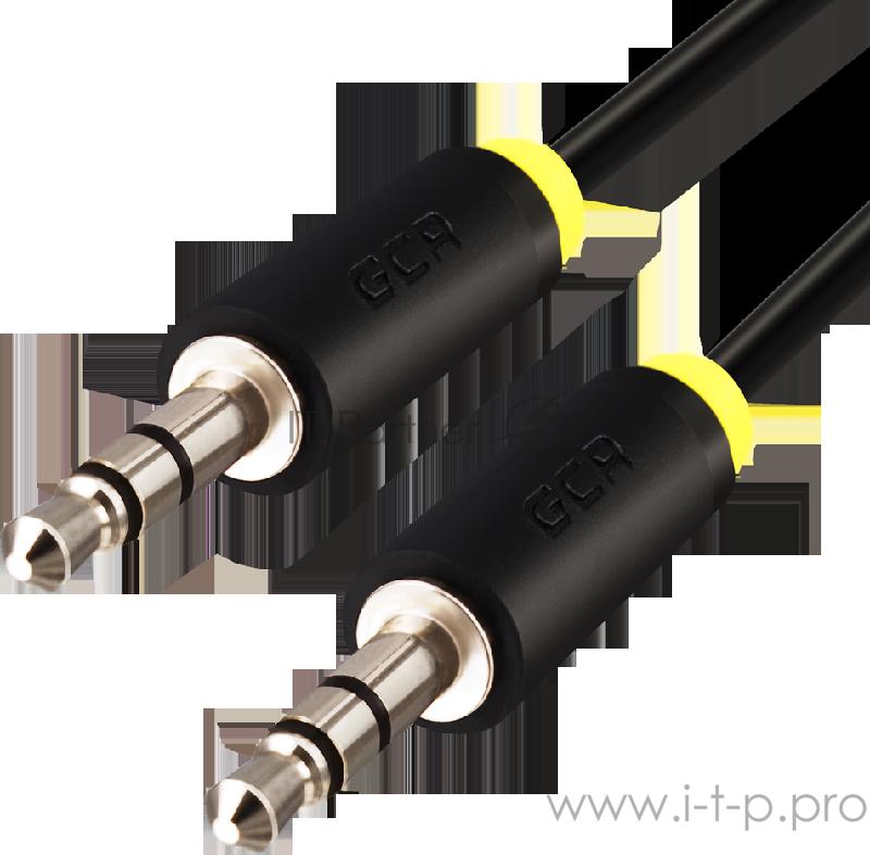 Greenconnect Кабель аудио 2.0m jack 3,5mm/jack 3,5mm черный, желтая окантовка, ультрагибкий, 28 AWG, M/M, Premium GCR-AVC1114-2.0m, экран, стерео Greenconnect Кабель аудио 2.0m jack 3,5mm/jack 3,5mm черный, желтая окантовка, ультрагибкий, 28 AWG, M/M