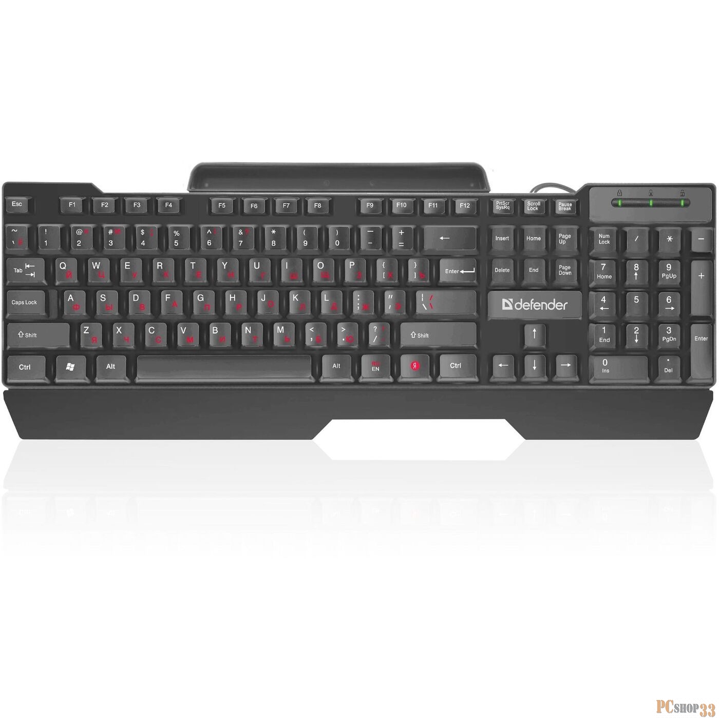 Defender Клавиатура проводная Search HB-790 RU, классическая раскладка 104 клвш, USB 1.8м, чёрный.