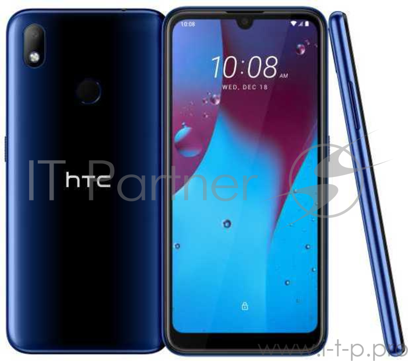 Смартфон HTC Wildfire E1 Plus 32Gb 3Gb синий моноблок 3G 4G 2Sim 6.09 720x1560 Android 9.0 16Mpix 802.11 a/b/g/n/ac GPS GSM900/1800 GSM1900 MP3 FM A-GPS microSD max128Gb