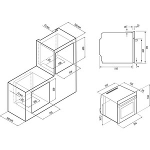 Электрический духовой шкаф KRONA ONORE 60 WH Тип духового шкафа: электрический независимый, Ширина (см): 60, Общий объем, л: 70,6, Управление: 2 поворотных переключателя с дисплеем, Таймер: отключения на 120 мин напоминания, Количество стекол в дверц