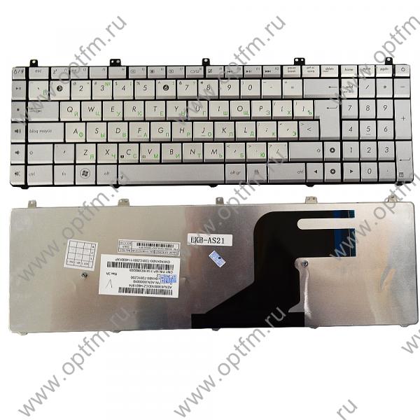 Клавиатура ноутбука Asus N55/N55S/N75/N75S Series PN: 04GN5F1KRU00 серебро