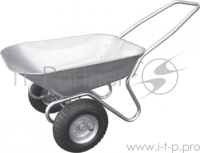 Тачка FIT 77558 строительная, двухколесная, сталь оцинкованная, 75л, до 140кг