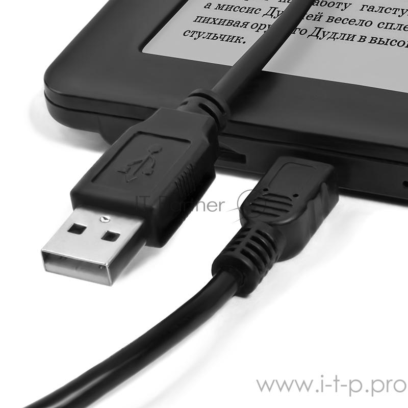 Кабель Greenconnect Кабель интерфейсный USB 2.0 1m Premium AM / mini 5P, 28 / 28 AWG двойное экранирование, антифриз, черный