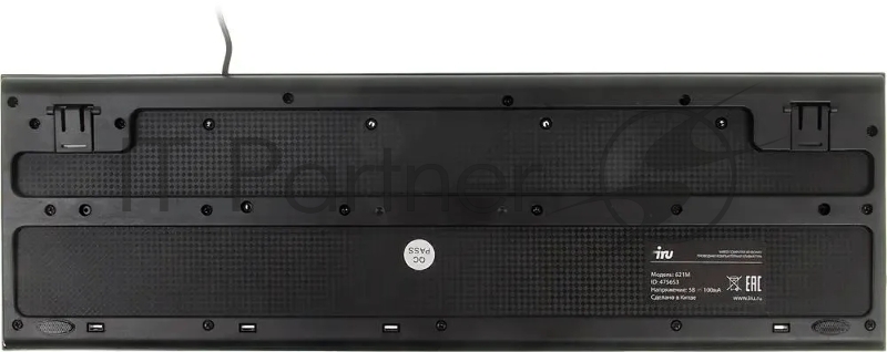 Клавиатура + мышь Oklick 621M IRU клав:черный мышь:черный USB