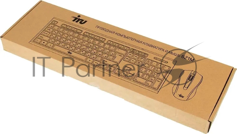 Клавиатура + мышь Oklick 621M IRU клав:черный мышь:черный USB