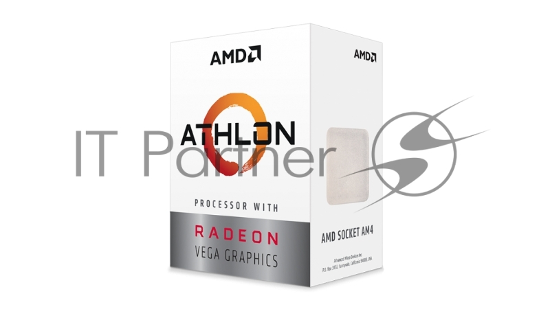 Процессор AMD CPU Desktop 2C/4T Athlon 3000G (3.5GHz,5MB,35W,AM4) box, with Radeon Vega 3 Graphics
