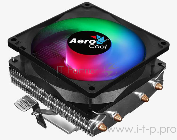 Кулер CPU Aerocool Air Frost 2 (универсальный, 125W, 25.7 dB, 1800 rpm, 90мм, 3pin, подсветка, медь+ алюминий) RTL