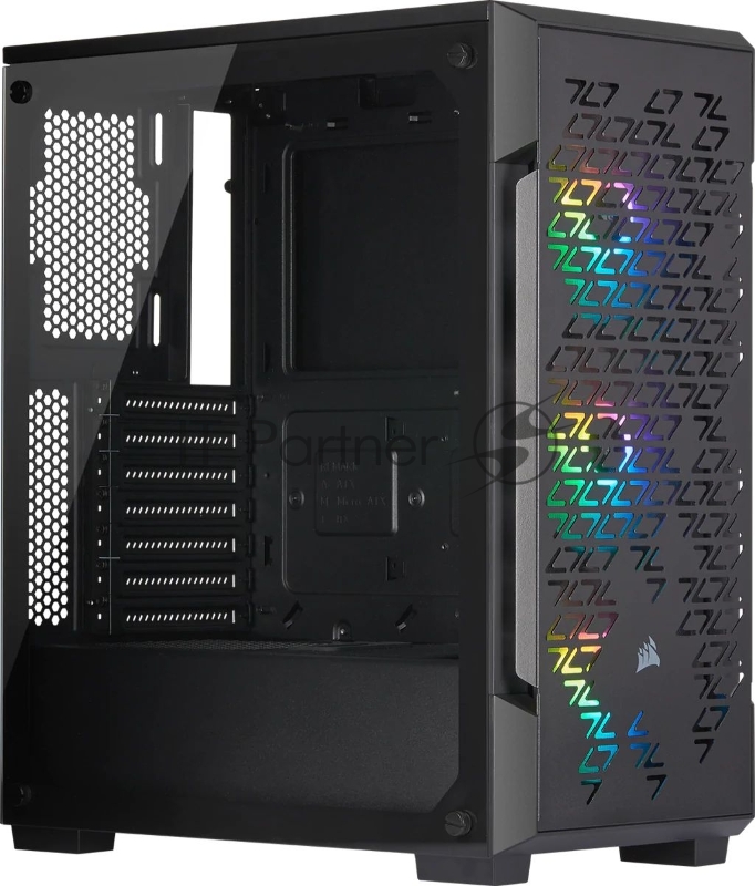 iCUE 220T RGB CC-9011173-WW Airflow Tempered Glass Mid-Tower Smart Case — Black